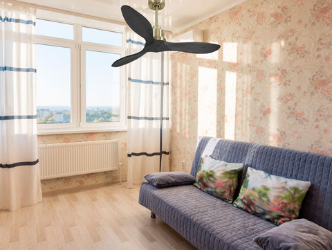 Ventilador de techo Reversible Termostato Wifi Motor DC Techos Inclinados Mando a Distancia Hypersilence Memoria FullWood 6