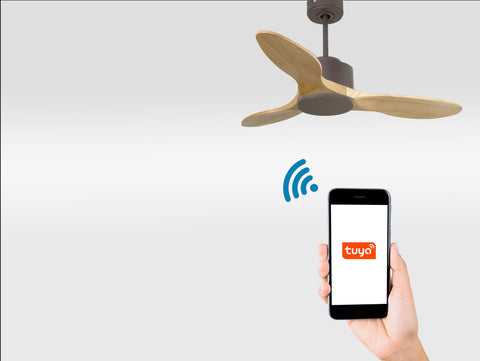 Ventilador de techo Reversible Termostato Wifi Motor DC Techos Inclinados Mando a Distancia Hypersilence Memoria