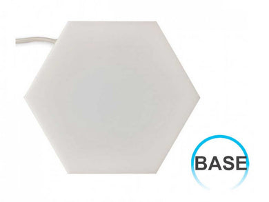Base LED 3.5W enlazable hexagonal luz blanca neutra 16x18cm