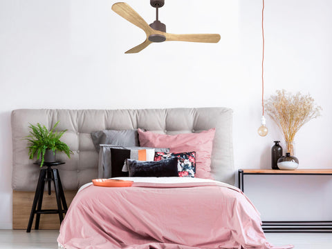 Ventilador de techo Reversible Termostato Wifi Motor DC Techos Inclinados Mando a Distancia Hypersilence Memoria 5