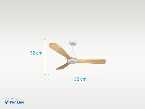 Ventilador de techo Reversible Termostato Wifi Motor DC Techos Inclinados Mando a Distancia Hypersilence Memoria 5