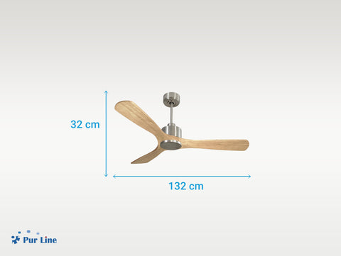 Ventilador de techo Reversible Termostato Wifi Motor DC Techos Inclinados Mando a Distancia Hypersilence Memoria 5