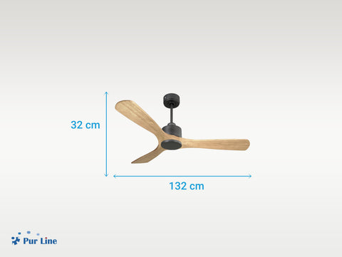 Ventilador de techo Reversible Termostato Wifi Motor DC Techos Inclinados Mando a Distancia Hypersilence Memoria 6