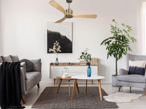 Ventilador de techo Reversible Termostato Wifi Motor DC Techos Inclinados Mando a Distancia Hypersilence Memoria 7