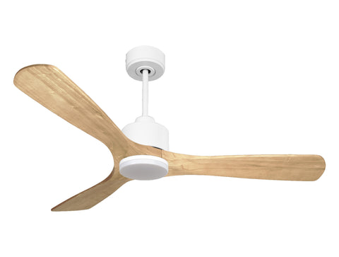 Ventilador de techo Reversible Termostato Dimable Wifi Motor DC Techos Inclinados Mando a Distancia Luz tres tonos Hypersilence Memoria 1