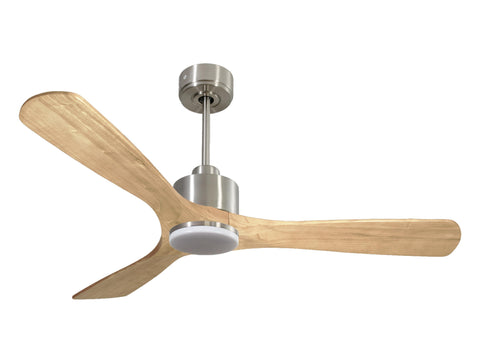 Ventilador de techo Reversible Termostato Dimable Wifi Motor DC Techos Inclinados Mando a Distancia Luz tres tonos Hypersilence Memoria 1