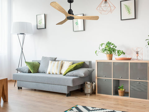 Ventilador de techo Reversible Termostato Wifi Motor DC Techos Inclinados Mando a Distancia Hypersilence Memoria 3