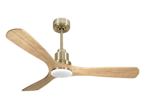 Ventilador de techo Reversible Termostato Dimable Wifi Motor DC Techos Inclinados Mando a Distancia Luz tres tonos Hypersilence Memoria 1