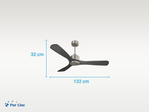 Ventilador de techo Reversible Termostato Wifi Motor DC Techos Inclinados Mando a Distancia Hypersilence Memoria 4