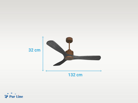 Ventilador de techo Reversible Termostato Wifi Motor DC Techos Inclinados Mando a Distancia Hypersilence Memoria 3