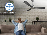 Ventilador de techo Reversible Termostato Wifi Motor DC Techos Inclinados Mando a Distancia Hypersilence Memoria 2