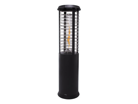 Estufa de etanol diseño de torre en acero negro