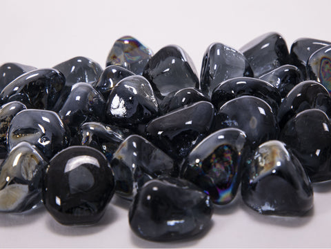 Piedras decorativas negras en forma de diamante para chimenea de etanol