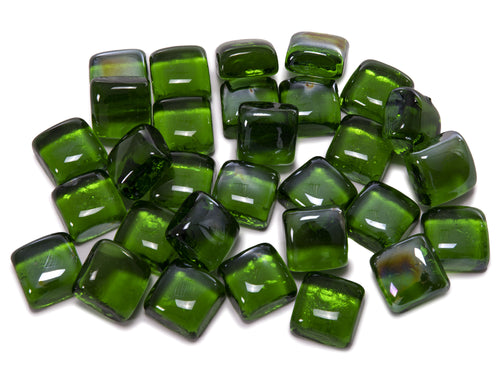 Piedras decorativas verdes en forma de cubo para chimenea de etanol