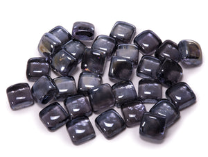 Piedras decorativas negras en forma de cubo para chimenea de etanol