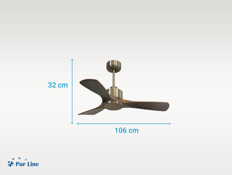 Ventilador de techo Reversible Termostato Wifi Motor DC Techos Inclinados Mando a Distancia Hypersilence Memoria 4