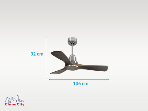 Ventilador de techo Reversible Termostato Wifi Motor DC Techos Inclinados Mando a Distancia Hypersilence Memoria 3