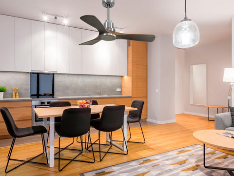 Ventilador de techo Reversible Termostato Wifi Motor DC Techos Inclinados Mando a Distancia Hypersilence Memoria 4