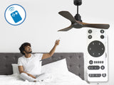 Ventilador de techo Reversible Termostato Wifi Motor DC Techos Inclinados Mando a Distancia Hypersilence Memoria 6
