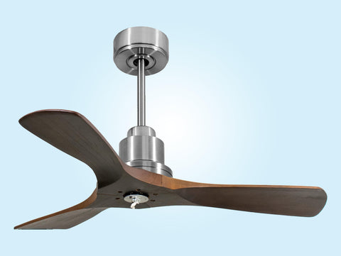 Ventilador de techo Reversible Termostato Dimable Wifi Motor DC Techos Inclinados Mando a Distancia Luz tres tonos Hypersilence Memoria 2