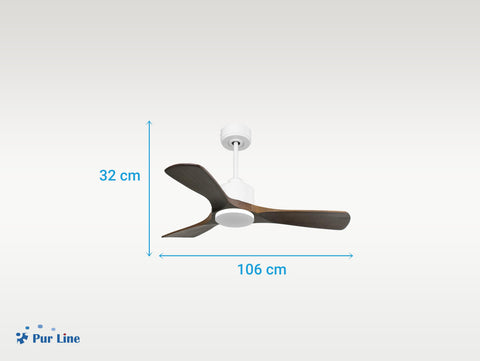 Ventilador de techo Reversible Termostato Wifi Motor DC Techos Inclinados Mando a Distancia Hypersilence Memoria 2