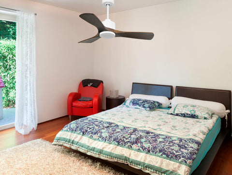 Ventilador de techo Reversible Termostato Wifi Motor DC Techos Inclinados Mando a Distancia Hypersilence Memoria 6