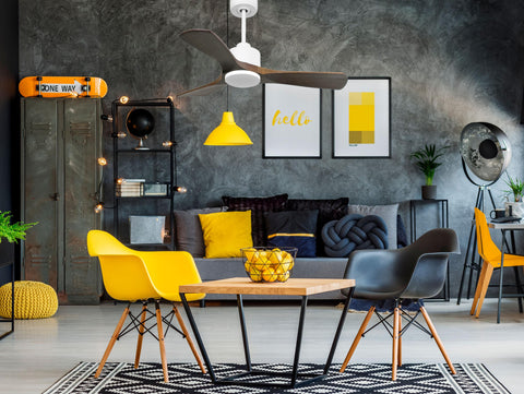 Ventilador de techo Reversible Termostato Wifi Motor DC Techos Inclinados Mando a Distancia Hypersilence Memoria 7