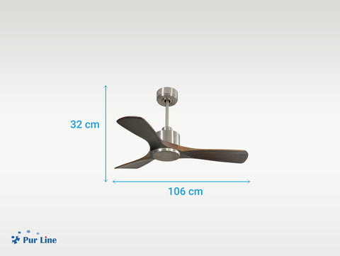 Ventilador de techo Reversible Termostato Wifi Motor DC Techos Inclinados Mando a Distancia Hypersilence Memoria 5