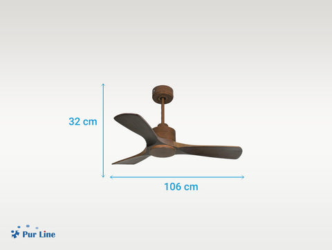 Ventilador de techo Reversible Termostato Wifi Motor DC Techos Inclinados Mando a Distancia Hypersilence Memoria 2