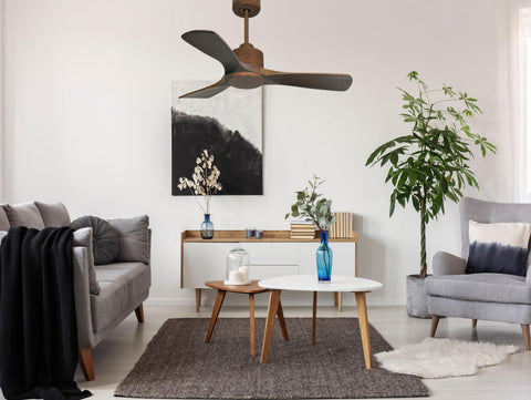 Ventilador de techo Reversible Termostato Wifi Motor DC Techos Inclinados Mando a Distancia Hypersilence Memoria 7