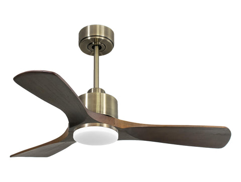 Ventilador de techo Reversible Termostato Dimable Wifi Motor DC Techos Inclinados Mando a Distancia Luz tres tonos Hypersilence Memoria 1