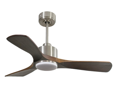 Ventilador de techo Reversible Termostato Dimable Wifi Motor DC Techos Inclinados Mando a Distancia Luz tres tonos Hypersilence Memoria 1