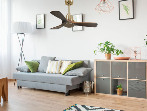 Ventilador de techo Reversible Termostato Wifi Motor DC Techos Inclinados Mando a Distancia Hypersilence Memoria 2