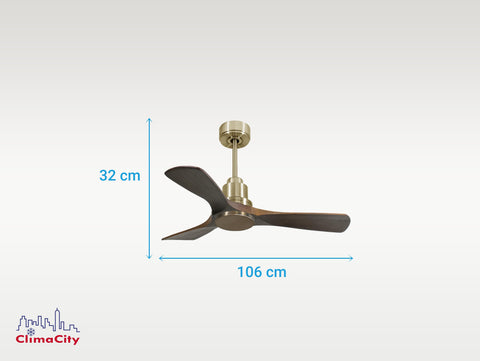 Ventilador de techo Reversible Termostato Wifi Motor DC Techos Inclinados Mando a Distancia Hypersilence Memoria 7