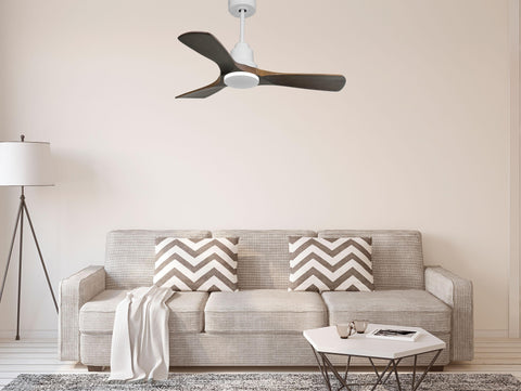 Ventilador de techo Reversible Termostato Wifi Motor DC Techos Inclinados Mando a Distancia Hypersilence Memoria 5