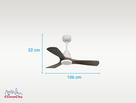 Ventilador de techo Reversible Termostato Wifi Motor DC Techos Inclinados Mando a Distancia Hypersilence Memoria 6