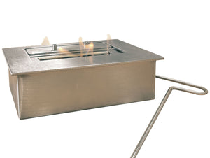 Bloque de combustión de 25cm en acero con fibra cerámica y tapa para regular la llama 1.2L