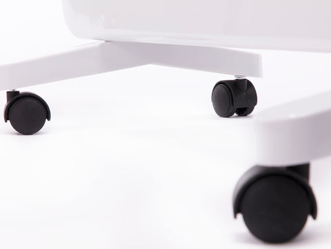 Radiador digital de aluminio 1000W, diseño extraplano, blanco, con control WiFi, apto para baño