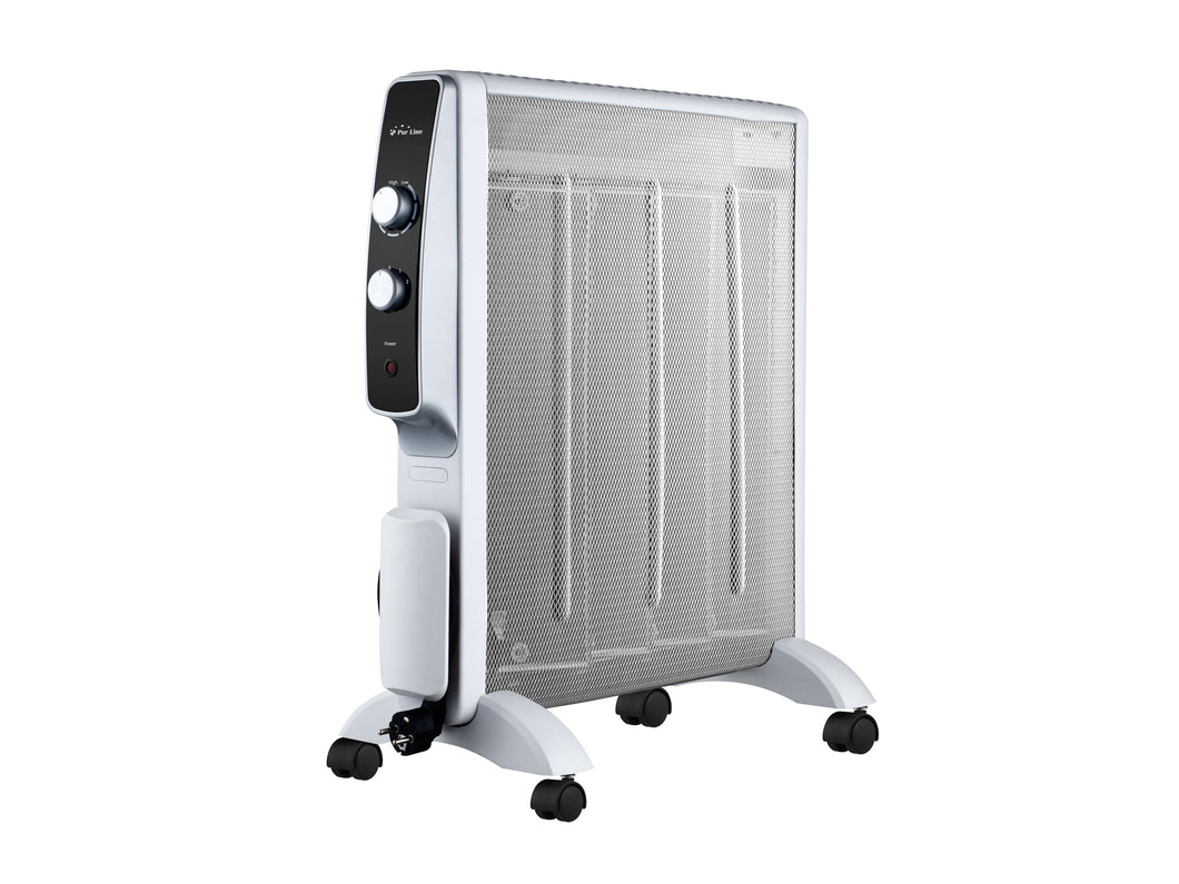 Radiador Eléctrico - Purline | 2000W | Bajo Consumo | Negro | Sin Fluido | Con Ruedas