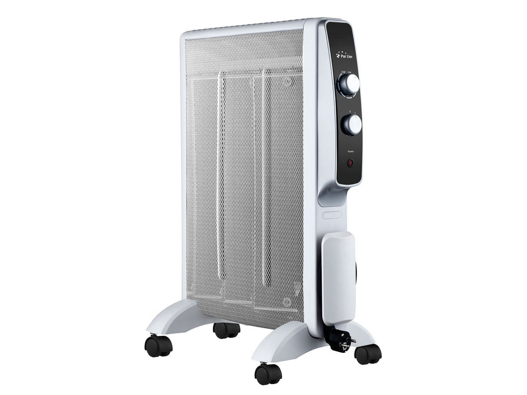 Radiador Eléctrico - Purline | 2000W | Bajo Consumo | Negro | Sin Fluido | Con Ruedas