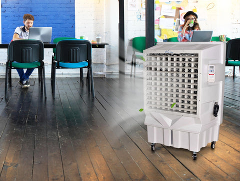 Climatizador evaporativo de gran caudal y depósito de 100L