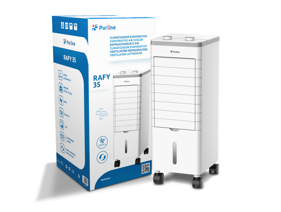 Climatizador Evaporativo compacto con lamas abatibles