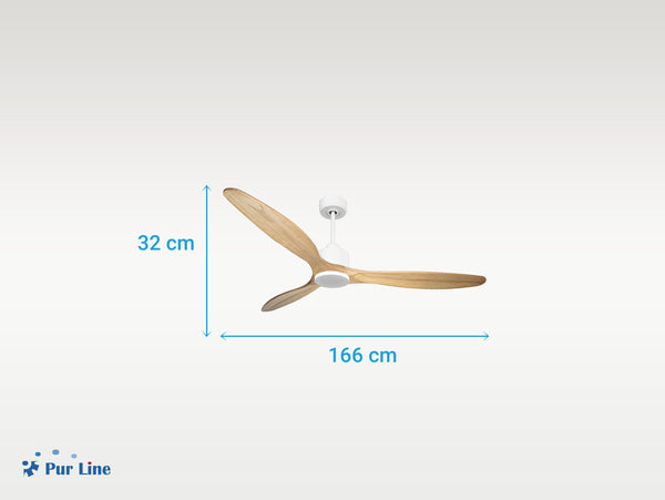 Ventilador de techo Reversible Termostato Wifi Motor DC Techos Inclinados Mando a Distancia Hypersilence Memoria 2