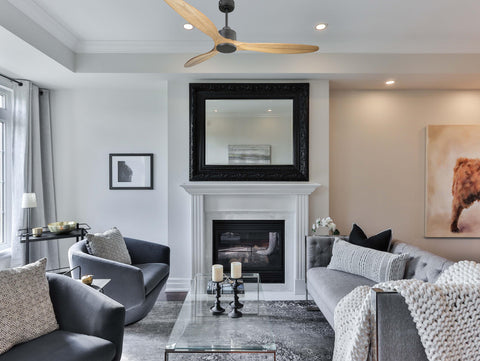 Ventilador de techo Reversible Termostato Wifi Motor DC Techos Inclinados Mando a Distancia Hypersilence Memoria 7