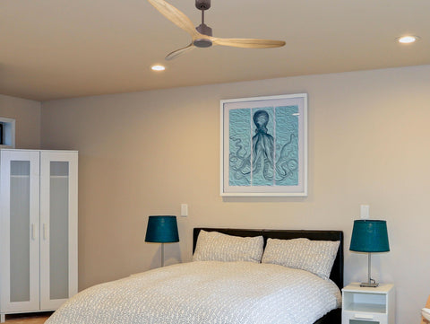 Ventilador de techo Reversible Termostato Wifi Motor DC Techos Inclinados Mando a Distancia Hypersilence Memoria 7