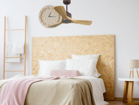 Ventilador de techo Reversible Termostato Wifi Motor DC Techos Inclinados Mando a Distancia Hypersilence Memoria 6