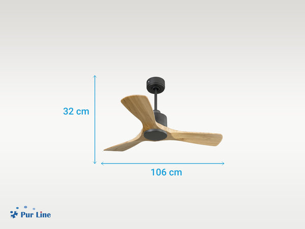 Ventilador de techo Reversible Termostato Wifi Motor DC Techos Inclinados Mando a Distancia Hypersilence Memoria 2