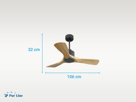 Ventilador de techo Reversible Termostato Wifi Motor DC Techos Inclinados Mando a Distancia Hypersilence Memoria 2