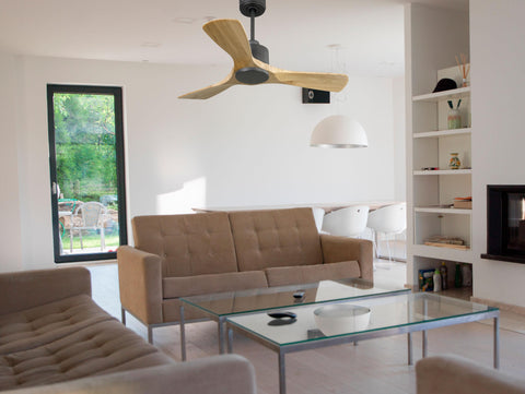 Ventilador de techo Reversible Termostato Wifi Motor DC Techos Inclinados Mando a Distancia Hypersilence Memoria 7