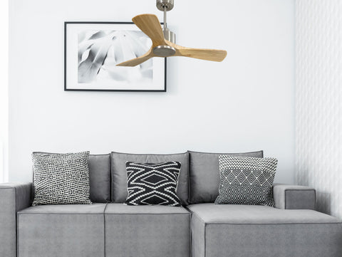 Ventilador de techo Reversible Termostato Wifi Motor DC Techos Inclinados Mando a Distancia Hypersilence Memoria 7